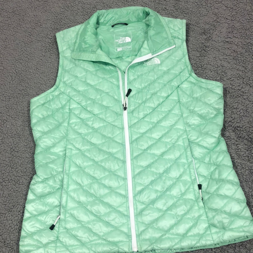 The north face lime green vest